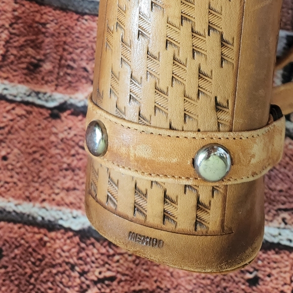 Vintage tooled leather satchel - Picture 10 of 10